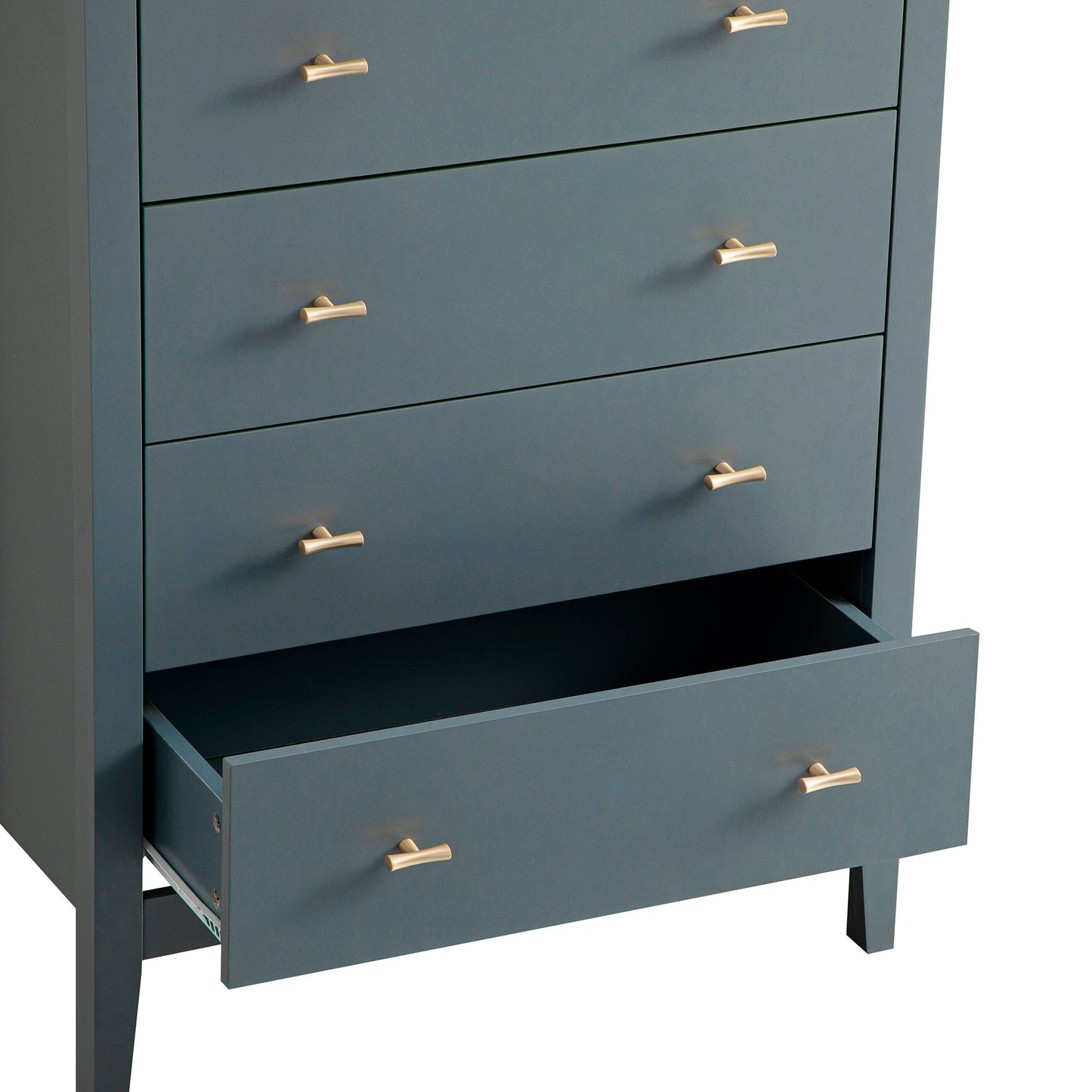 Commode 4 tiroirs Oakham, bleu orageux