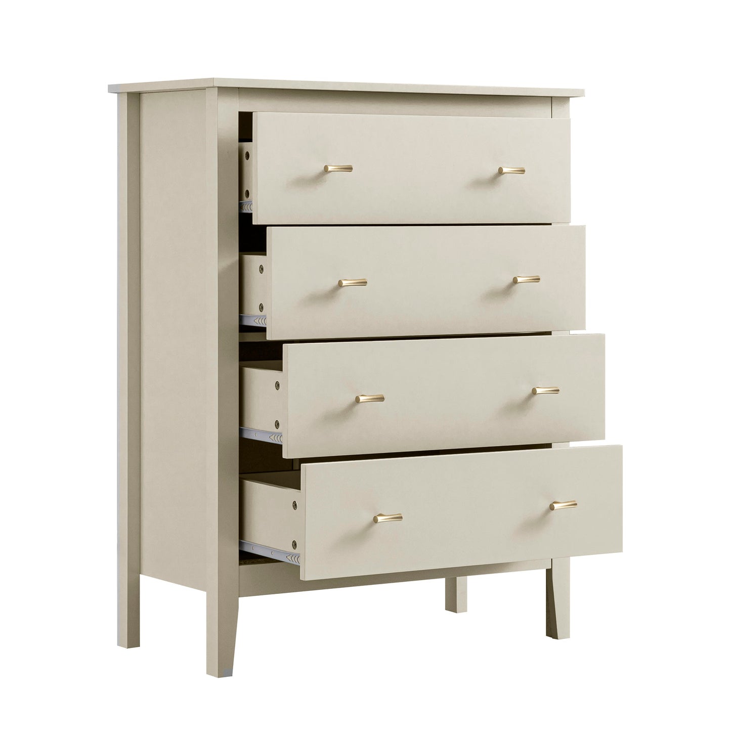 Commode 4 tiroirs Oakham, blanc ombré