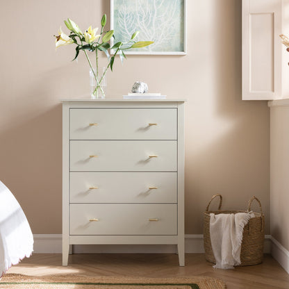 Commode 4 tiroirs Oakham, blanc ombré