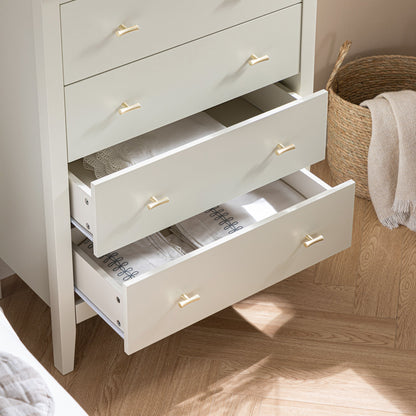 Commode 4 tiroirs Oakham, blanc ombré