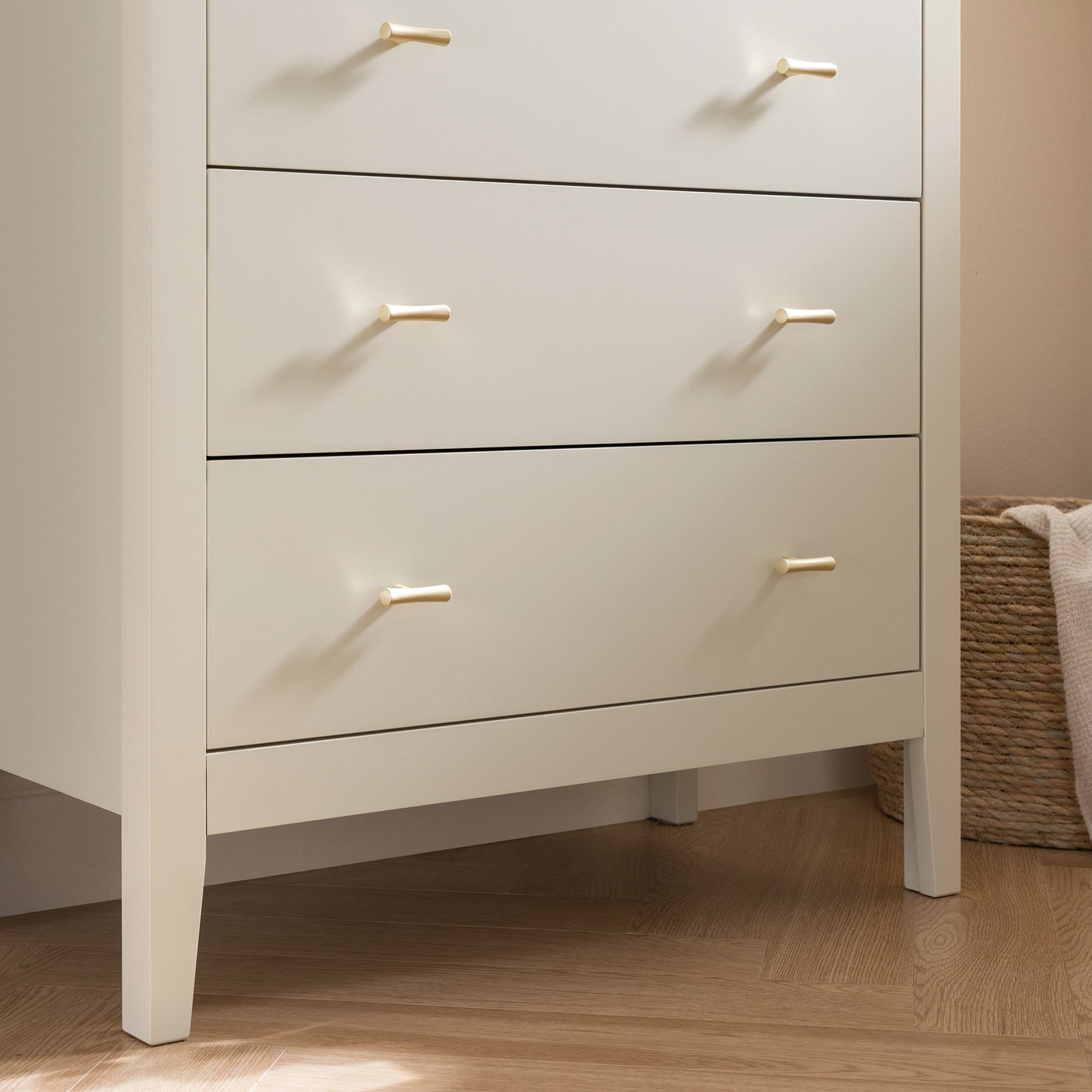 Commode 4 tiroirs Oakham, blanc ombré