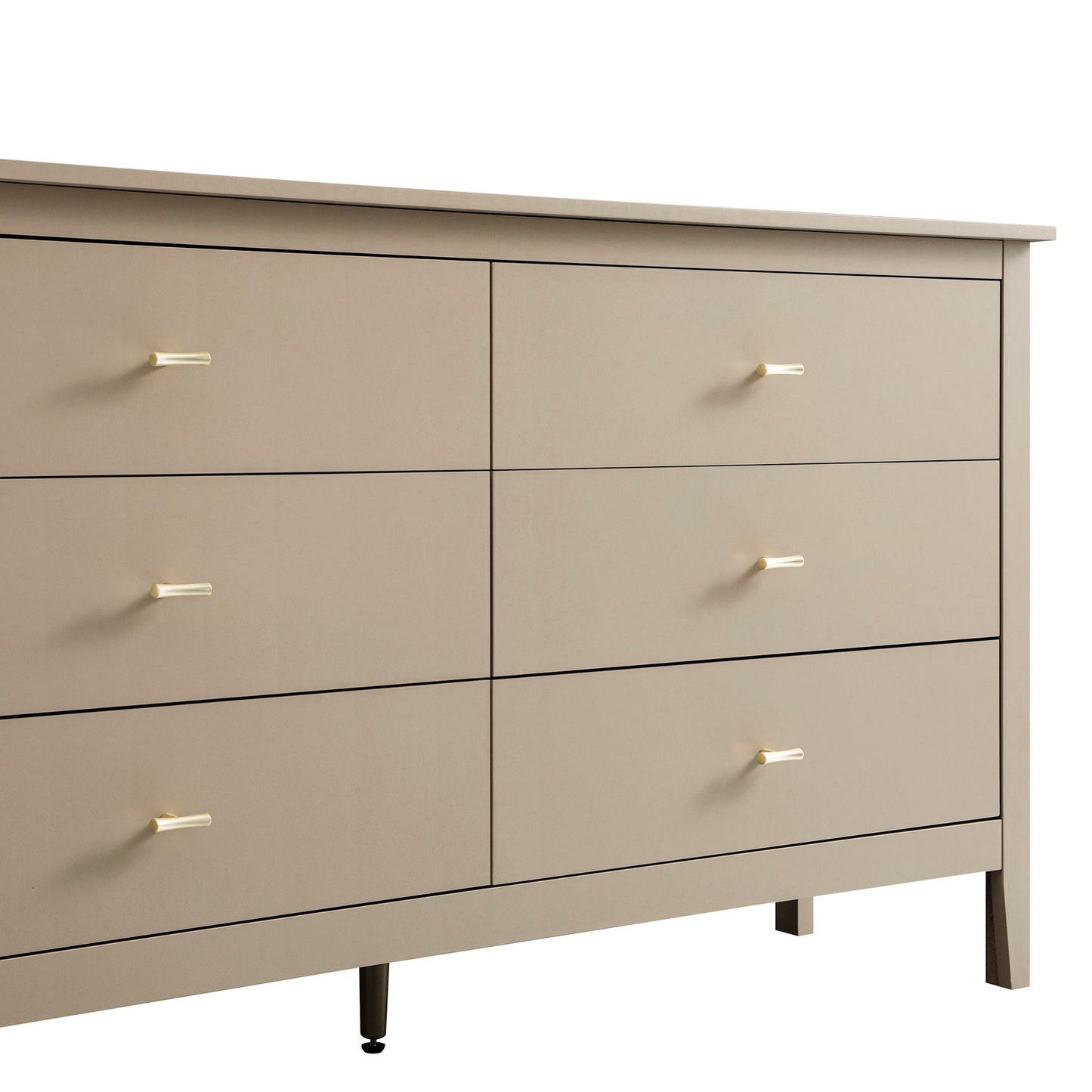 Commode 6 tiroirs Oakham, gris foncé