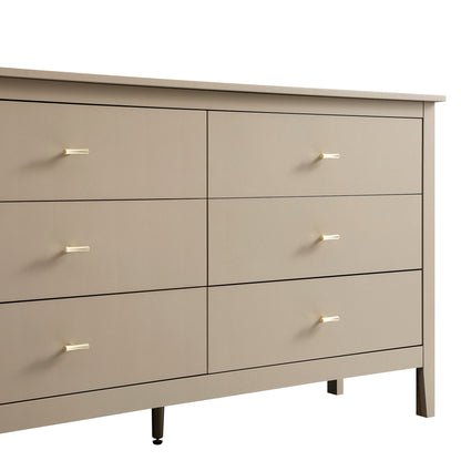 Commode 6 tiroirs Oakham, gris foncé