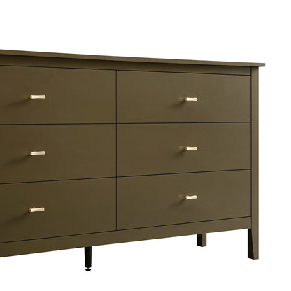 Commode 6 tiroirs Oakham, Olive Grove