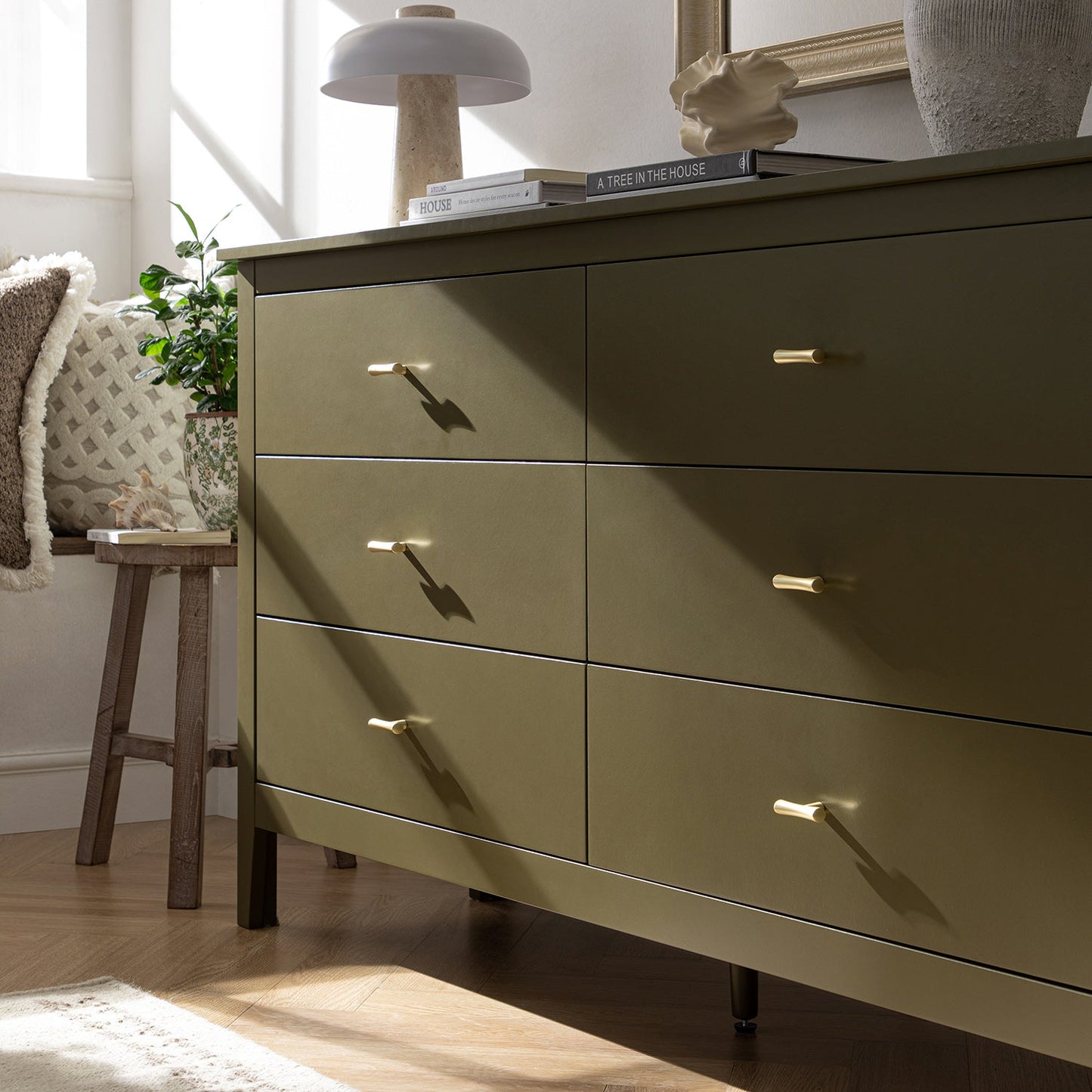 Commode 6 tiroirs Oakham, Olive Grove