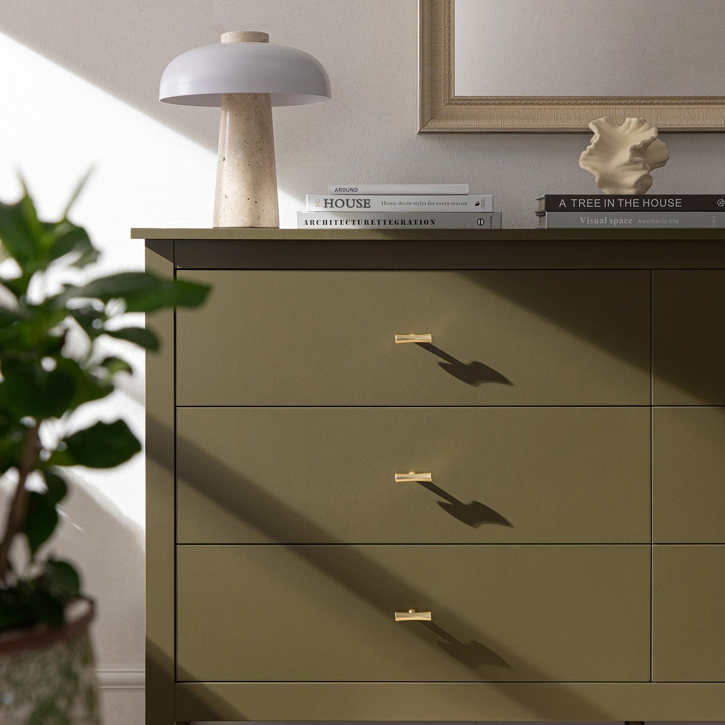 Commode 6 tiroirs Oakham, Olive Grove