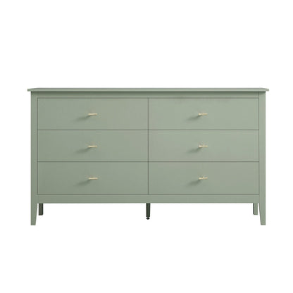 Commode 6 tiroirs Oakham, sauge du désert