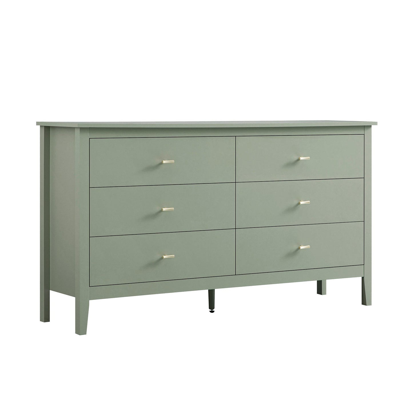 Commode 6 tiroirs Oakham, sauge du désert