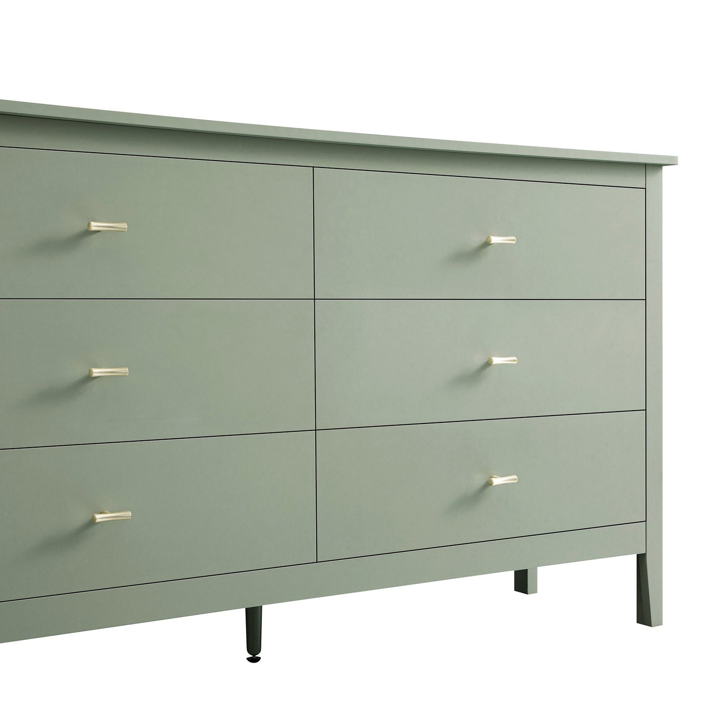Commode 6 tiroirs Oakham, sauge du désert