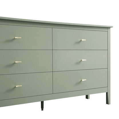 Commode 6 tiroirs Oakham, sauge du désert