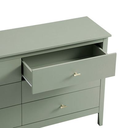 Commode 6 tiroirs Oakham, sauge du désert