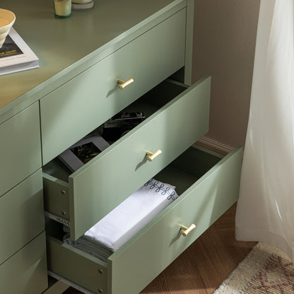 Commode 6 tiroirs Oakham, sauge du désert