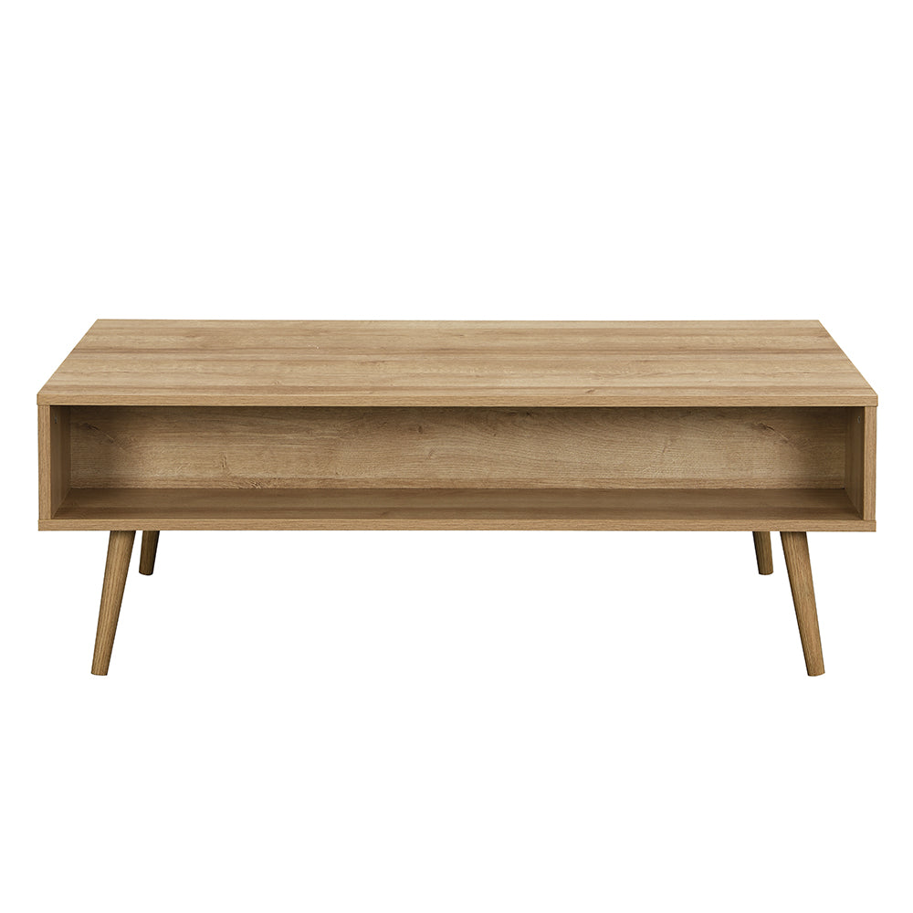 Table basse en rotin tressé Frances en bois naturel