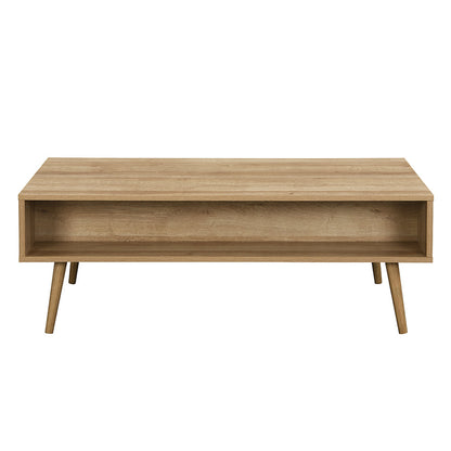 Table basse en rotin tressé Frances en bois naturel