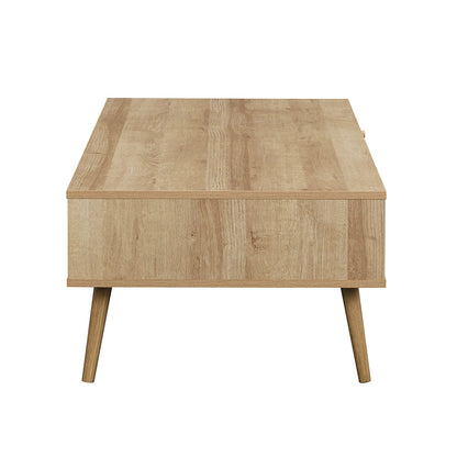 Table basse en rotin tressé Frances en bois naturel