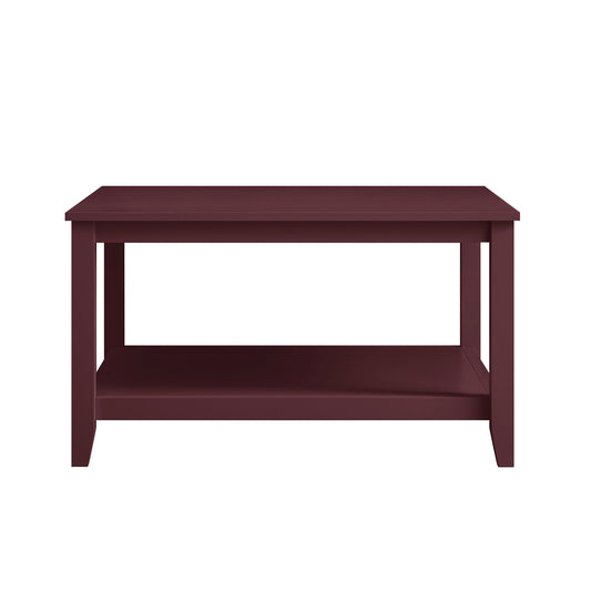 Table basse carrée Oakham 32, cerisier sauvage
