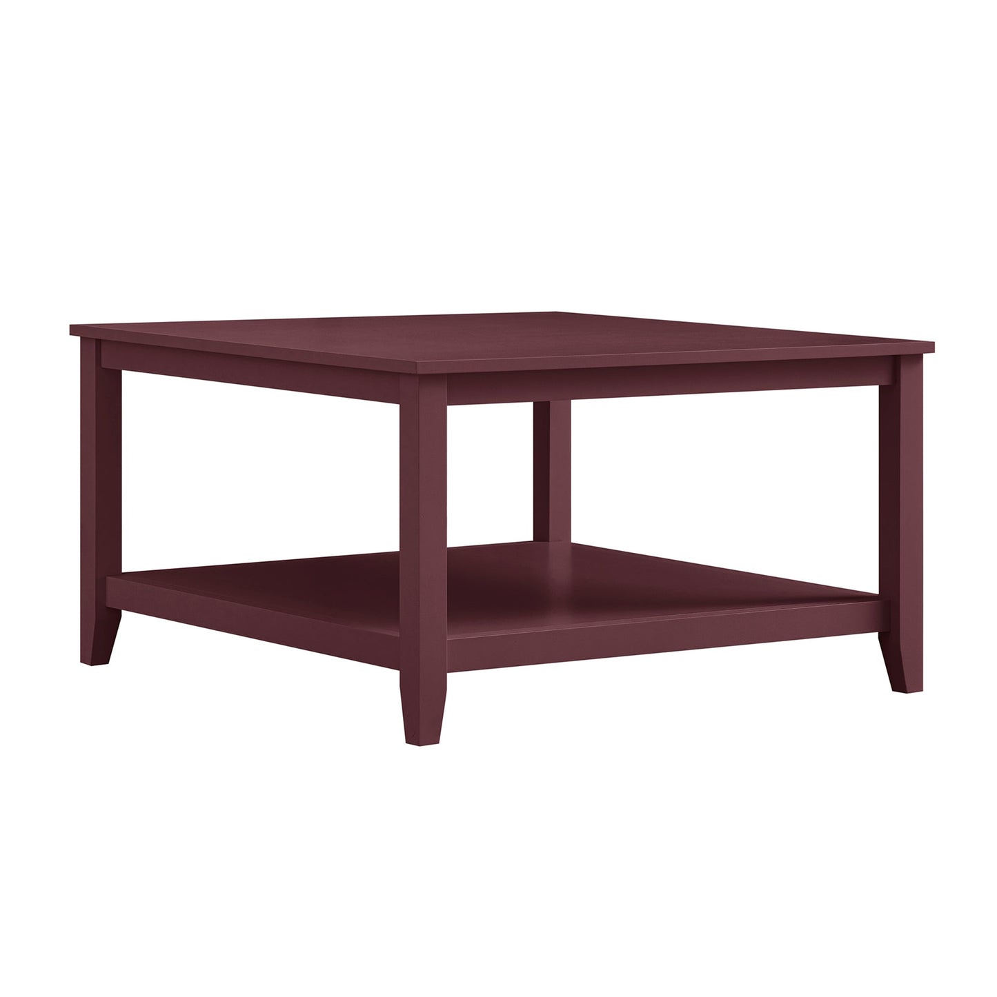 Table basse carrée Oakham 32, cerisier sauvage