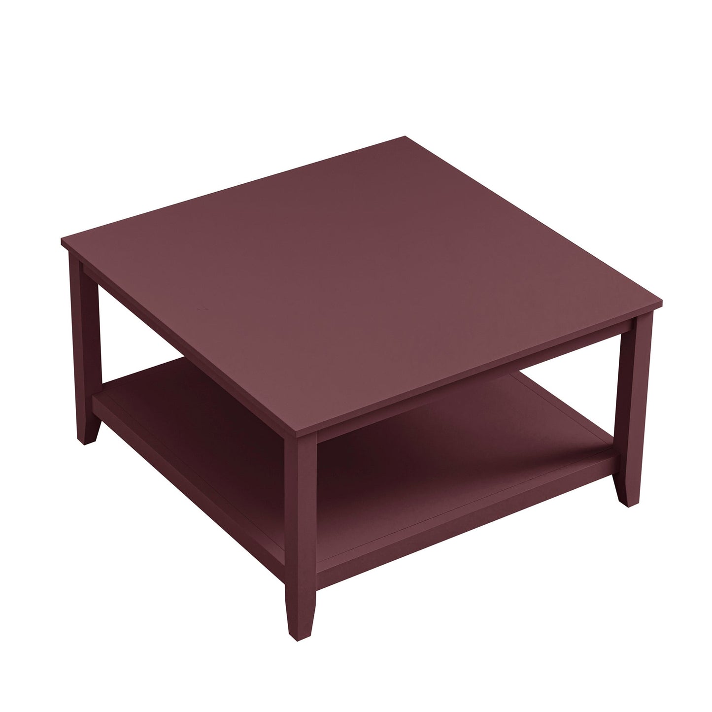 Table basse carrée Oakham 32, cerisier sauvage