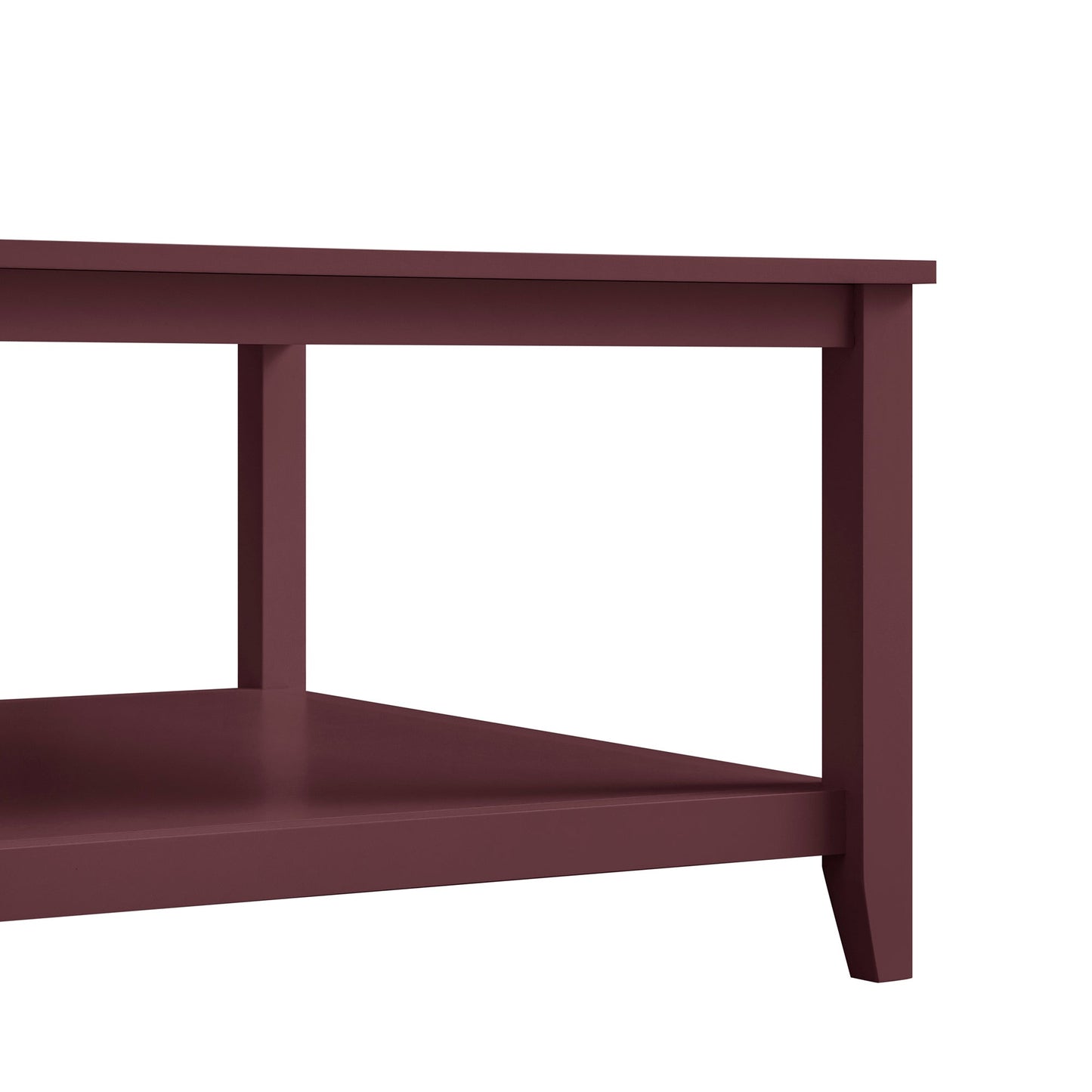 Table basse carrée Oakham 32, cerisier sauvage