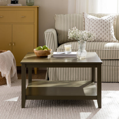 Table basse carrée Oakham 32, Olive Grove