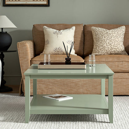 Table basse carrée Oakham 32, sauge du désert