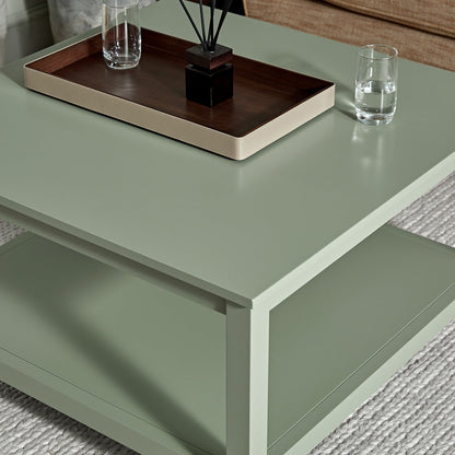 Table basse carrée Oakham 32, sauge du désert