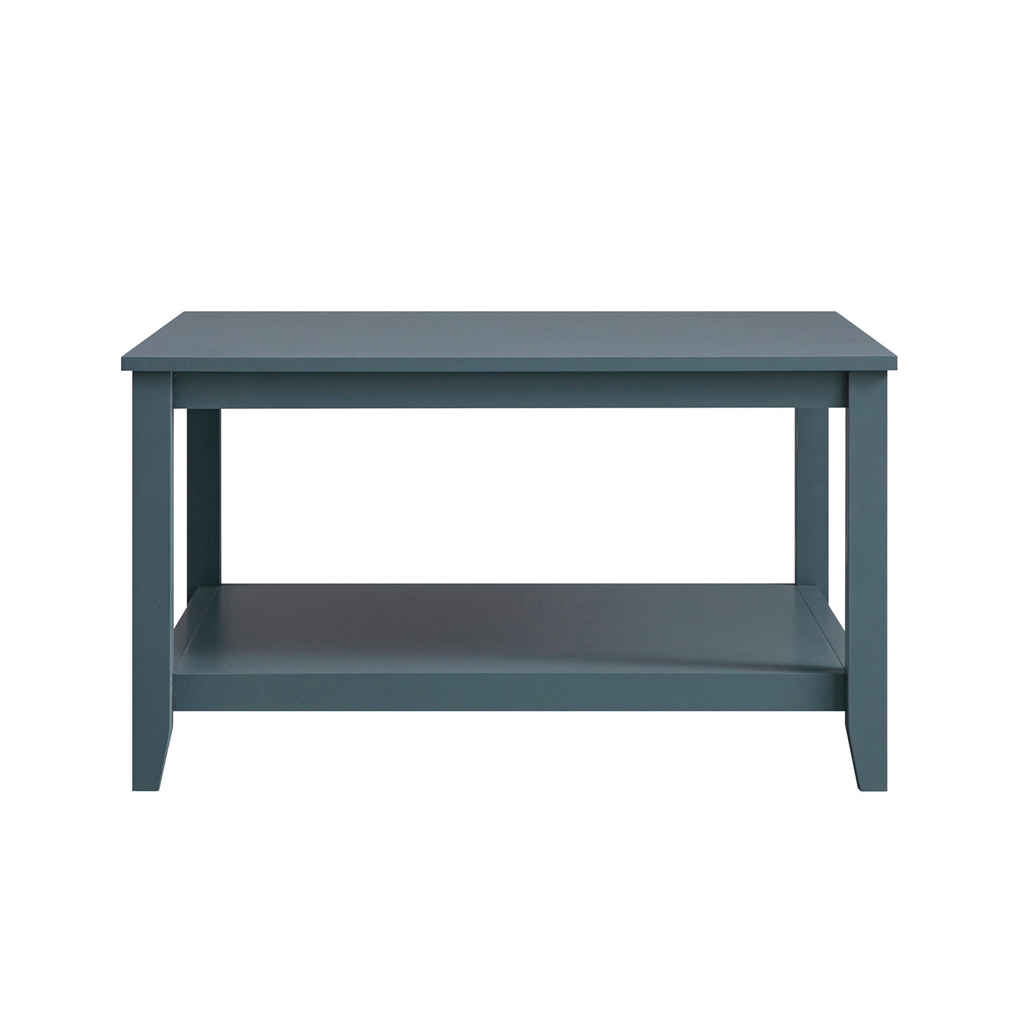 Table basse carrée Oakham 32, bleu orage