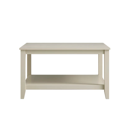 Table basse carrée Oakham 32, blanc ombré
