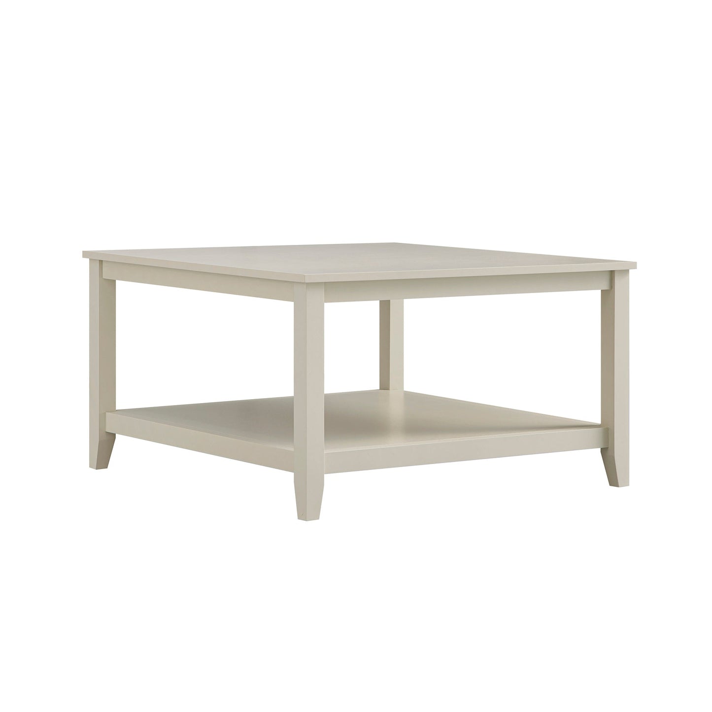 Table basse carrée Oakham 32, blanc ombré