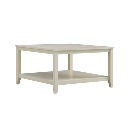 Table basse carrée Oakham 32, blanc ombré