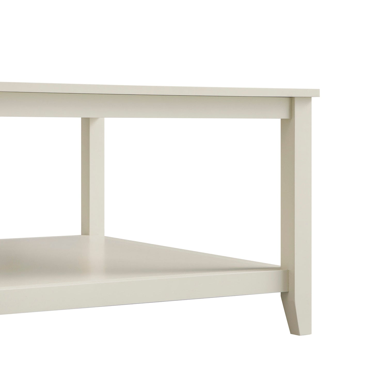 Table basse carrée Oakham 32, blanc ombré