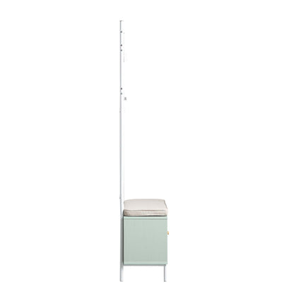 Meuble d'entrée tissé Frances avec coussin, menthe