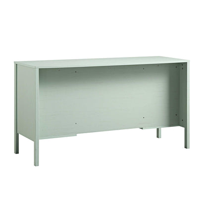 Bureau 3 tiroirs en rotin tressé Frances, menthe