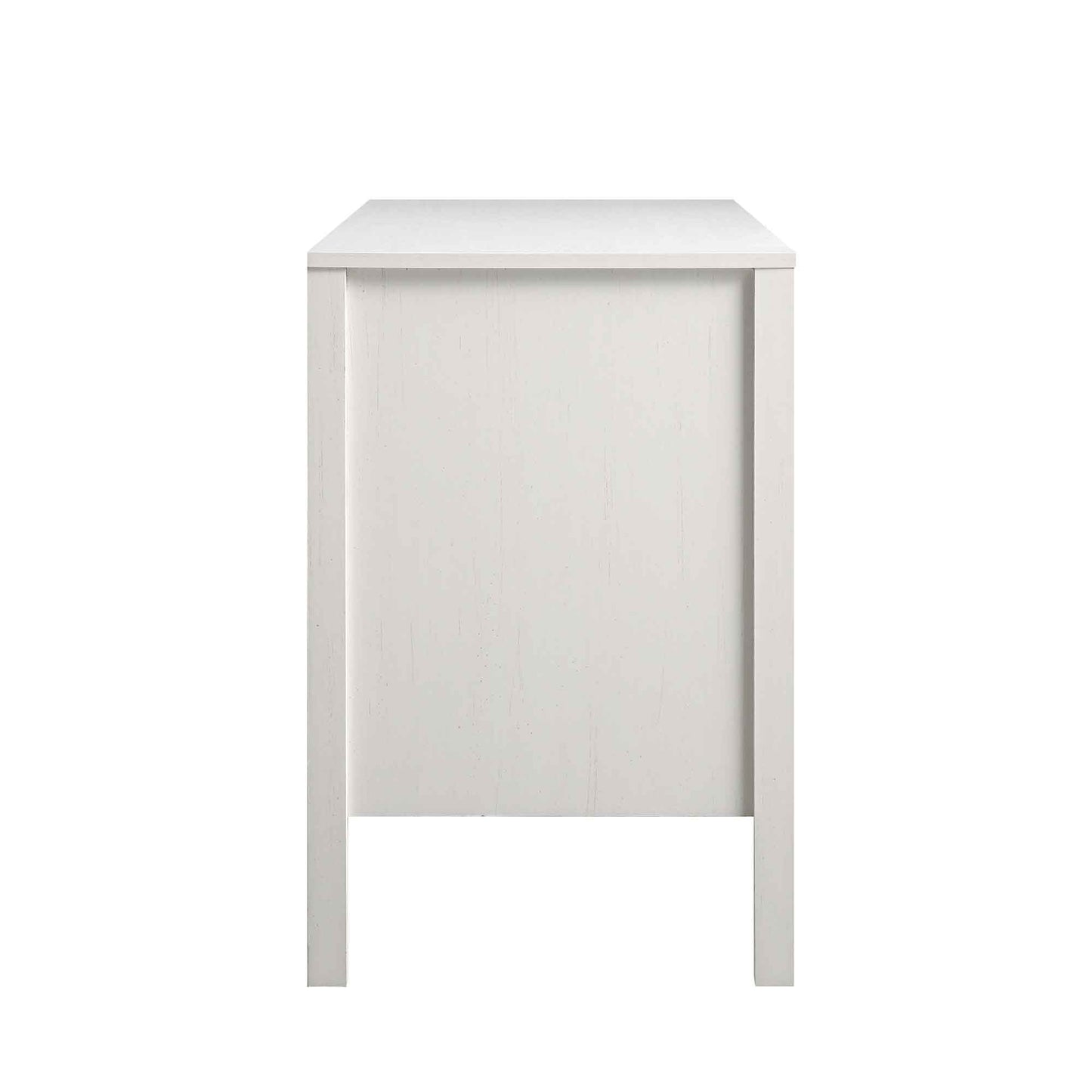 Bureau 3 tiroirs en rotin tressé Frances, blanc