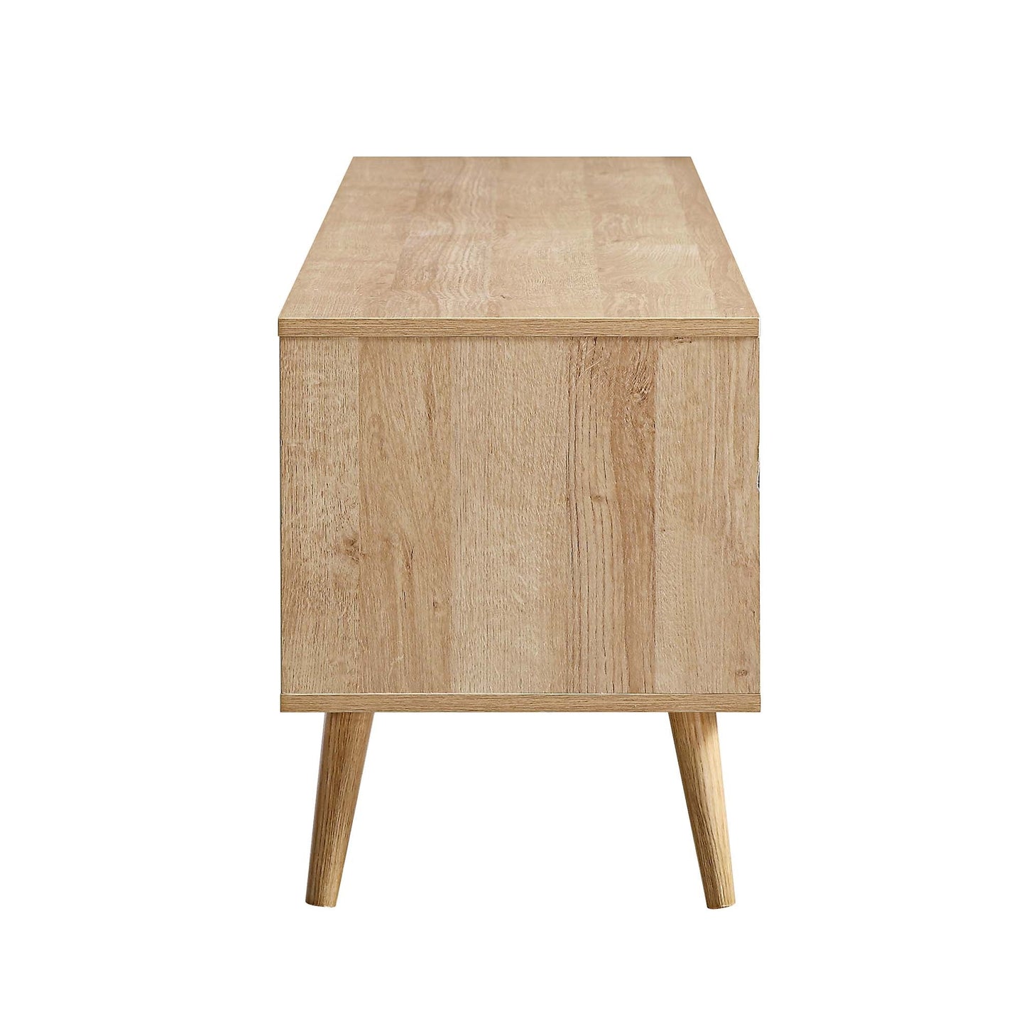 Meuble TV Frances en rotin tressé de 79 po de large, naturel
