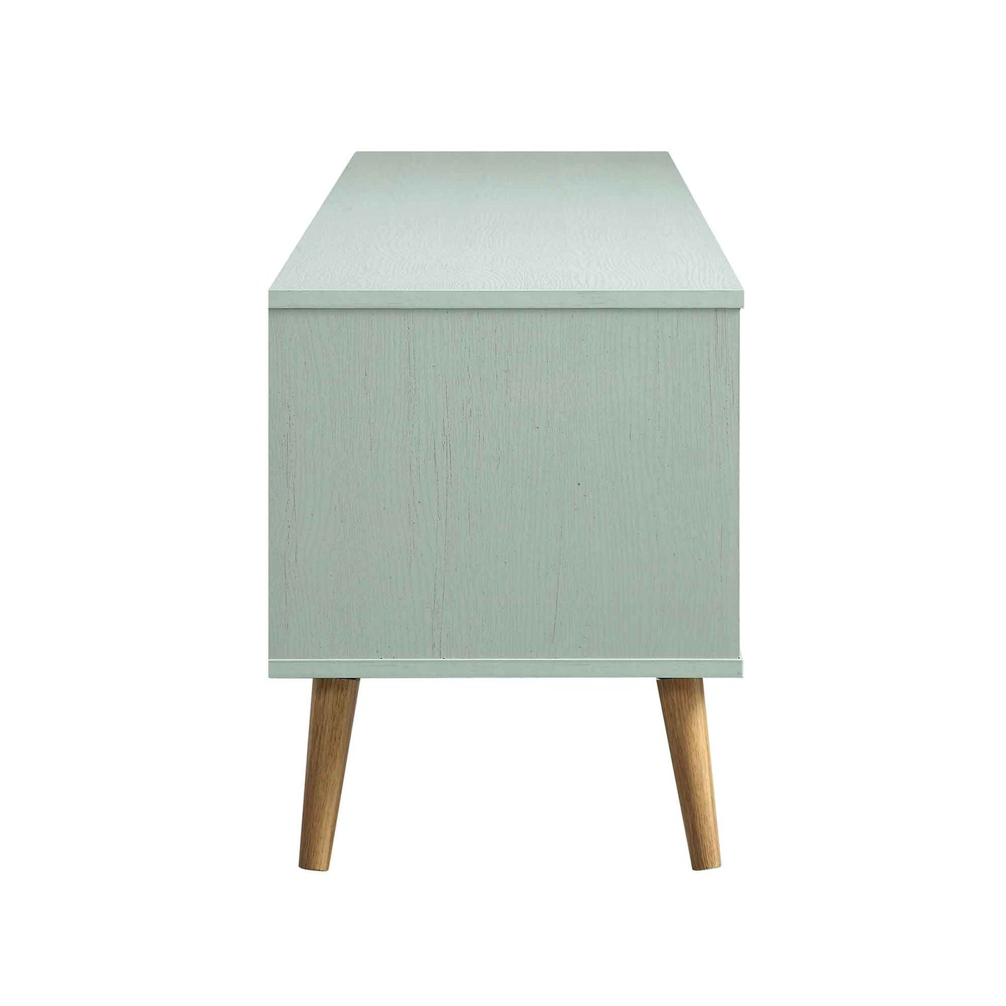 Meuble TV Frances en rotin tressé de 79 po de large, menthe