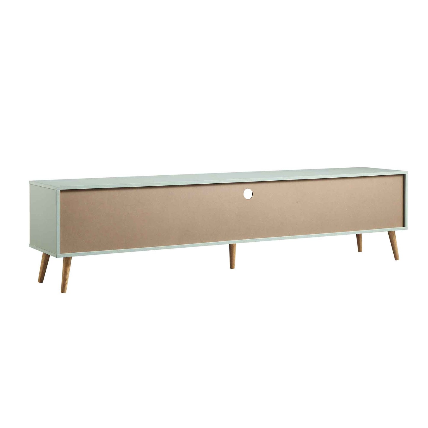 Meuble TV Frances en rotin tressé de 79 po de large, menthe