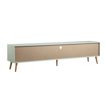 Meuble TV Frances en rotin tressé de 79 po de large, menthe