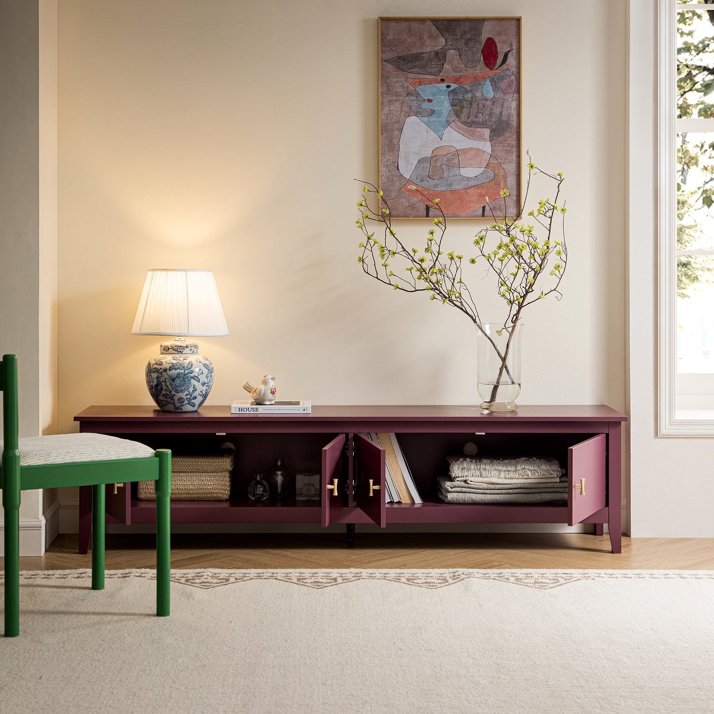 Meuble multimédia Oakham 70 Wide, cerisier sauvage