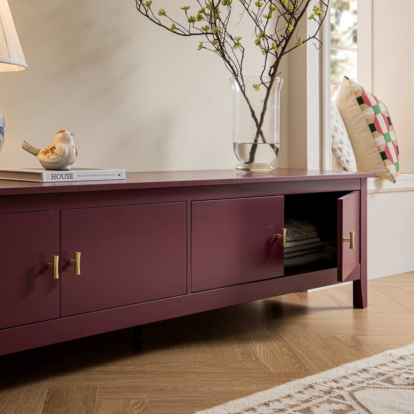 Meuble multimédia Oakham 70 Wide, cerisier sauvage