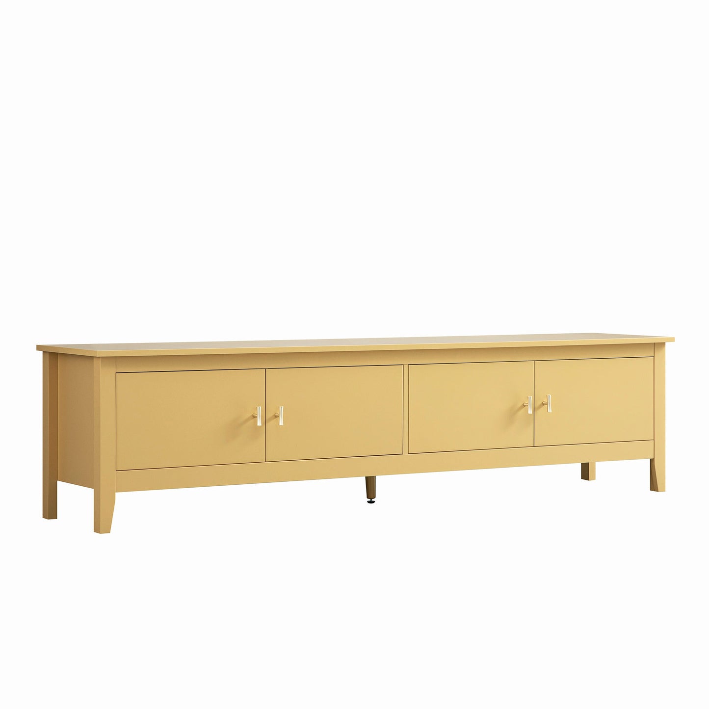 Meuble multimédia Oakham 70 large, rotin jaune