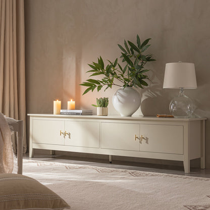 Meuble multimédia Oakham 70 Wide, blanc ombré