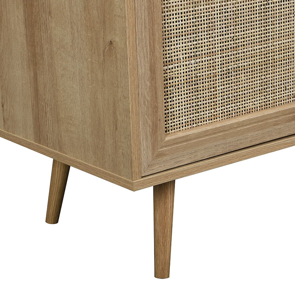 Armoire 1 porte en rotin tressé Frances, couleur naturelle