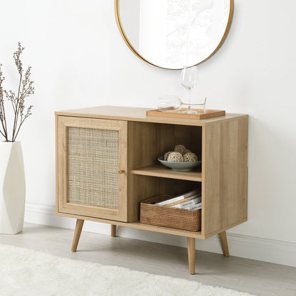 Armoire 1 porte en rotin tressé Frances, couleur naturelle