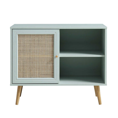 Armoire 1 porte en rotin tressé Frances couleur menthe