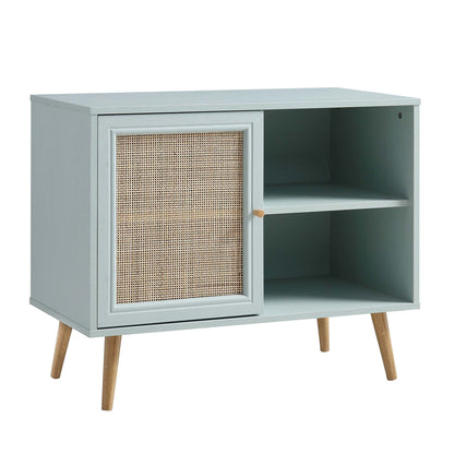 Armoire 1 porte en rotin tressé Frances couleur menthe