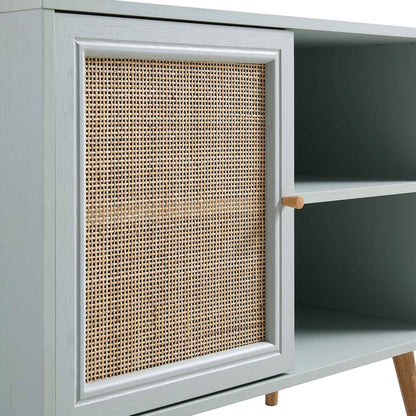 Armoire 1 porte en rotin tressé Frances couleur menthe