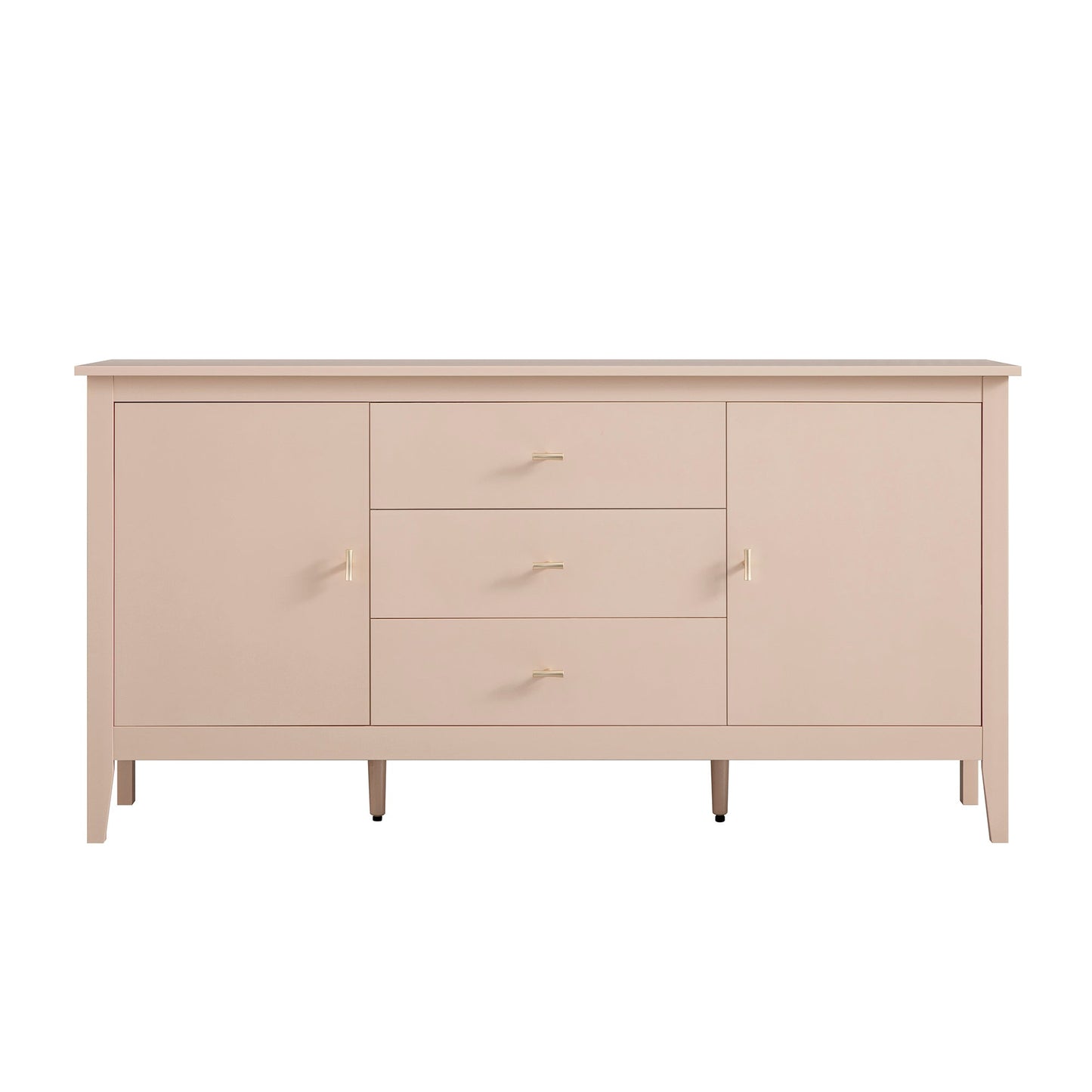 Buffet large Oakham avec tiroirs, rose nude