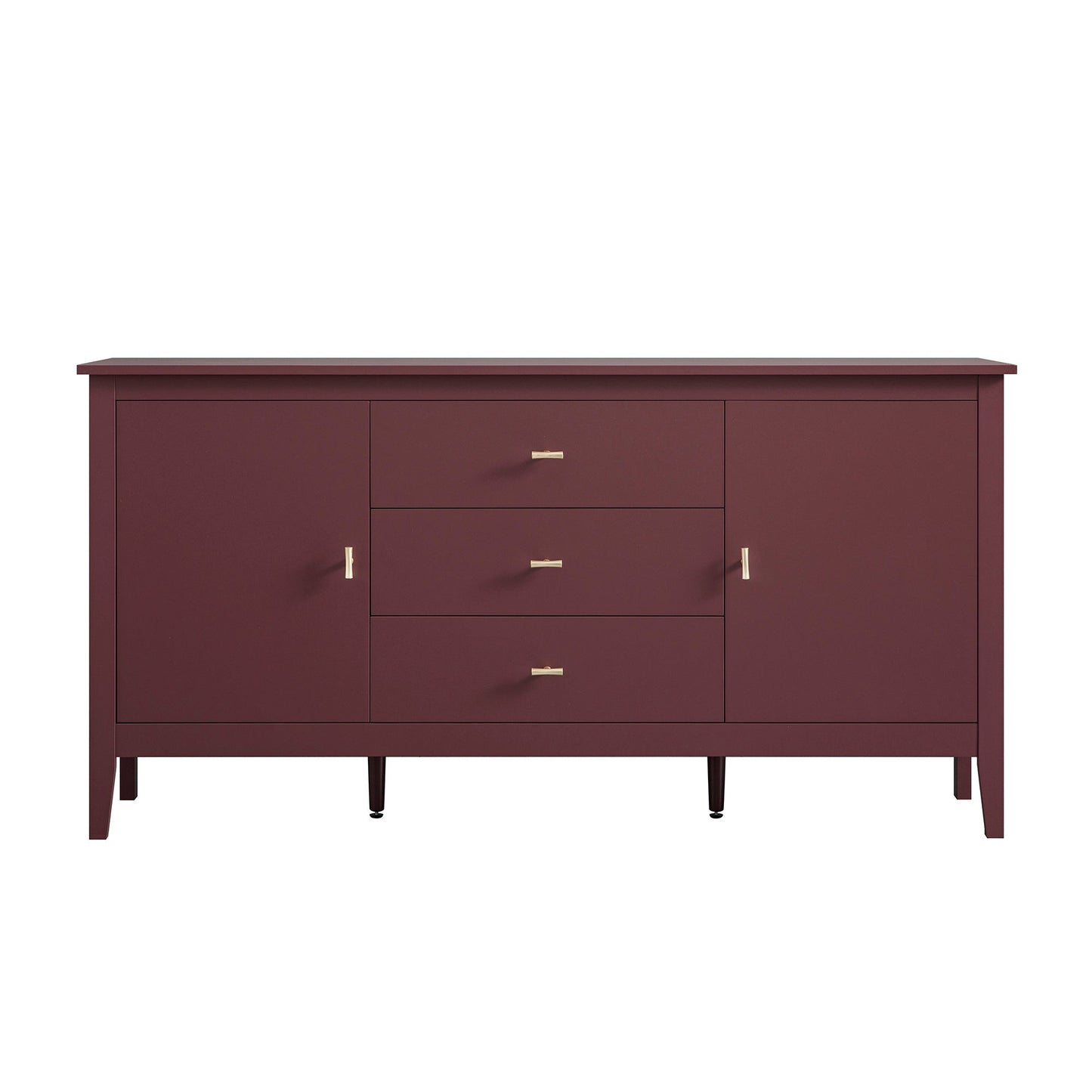 Buffet large Oakham avec tiroirs, cerisier sauvage
