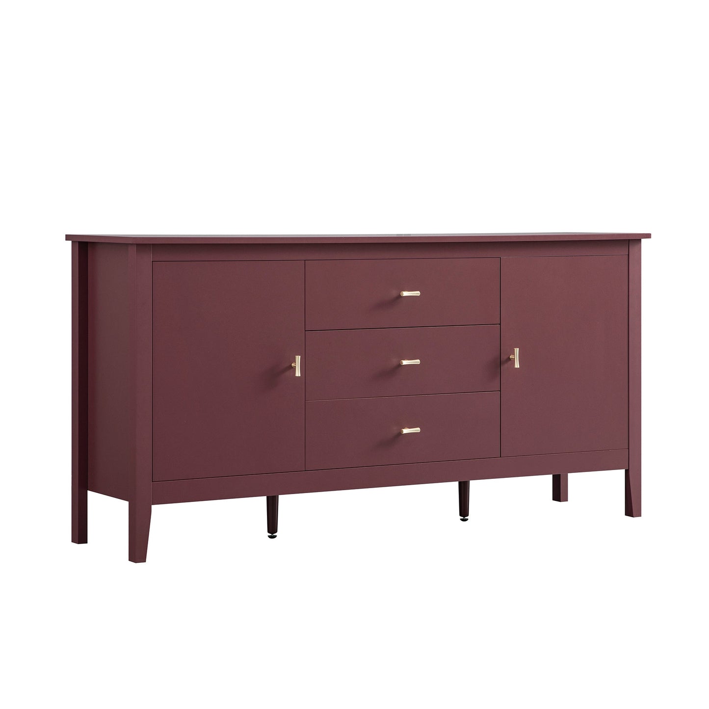 Buffet large Oakham avec tiroirs, cerisier sauvage